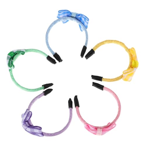 ibasenice Partygeschenk Für Mädchen 5-teiliges Mini-Haarband Mit Schleife Stirnband Für Puppen Vielseitiges Haar-Accessoire-Set Für Puppenhäuser von ibasenice