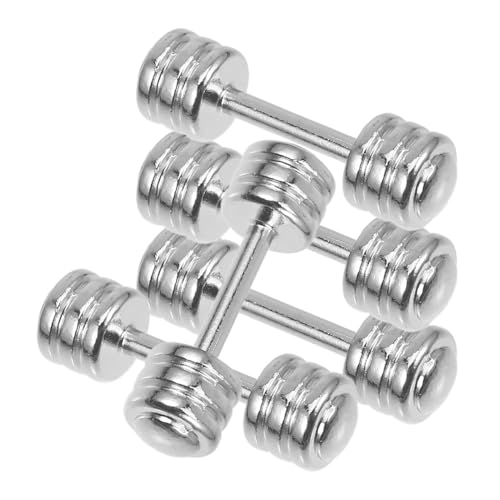 ibasenice 112 Miniatur Hanteln Für Puppenhaus 5 Stück Metall Gym Ausrüstung Modell Decor Spielzeug von ibasenice