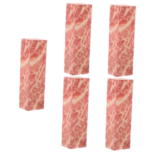 ibasenice 5st Simulationsrindfleischmodell Fleischspielzeug Für Kinder Simuliertes Rindfleisch Realistisches Fleisch Gefälschte Fleischrequisiten Western Denim Rot Lendensteak PVC-Material von ibasenice