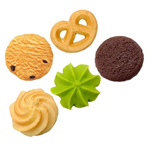 ibasenice 5st Simulierte Cookies Realistic Fake Cookie Küchenprodukt Simulations-Cookie Simuliertes Essen Simulationsdessert Gefälschte Kekse Kekse Fake Cookies PVC Student Käse Künstlich von ibasenice