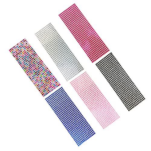 ibasenice 6 Bögen Diamantaufkleber Schmuck Tragbare Scrapbook Aufkleber Gesichtsedelsteine Scrapbook Zubehör Multifunktionale Gesichtsjuwelen Scrapbook Zubehör Gesichtszubehör Zarte von ibasenice