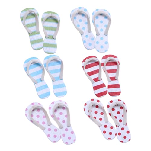 ibasenice 6 Paare Mini-Slipper-Ornamente winzig Szene drinnen Miniaturen klein Hausschuhe Puppen tortendeko Einschulung Strandschuhe Simulation Mini-Schuhe Cartoon-Mini-Pantoffel Holz ibasenice 6 Paare Mini-Slipper-Ornamente winzig Szene drinnen Miniaturen klein Hausschuhe Puppen tortendeko Einschulung Strandschuhe Simulation Mini-Schuhe Cartoon-Mini-Pantoffel Holz von ibasenice