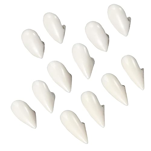 ibasenice 6 Paare Vampirprothesen Gefälschte Reißzähne Skelettpuppenskulptur Halloween- Halloween-Make-up-kit Halloweenkostüm Therapie Gesichtsmaske Zahnprothesen Masken Weiß Harz von ibasenice