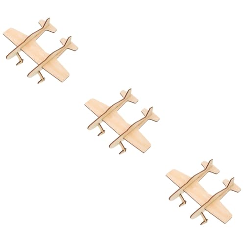 ibasenice 6 STK Gekritzel-montagespielzeug Spielzeug Für Kinder Jungen Kinderspielzeug Denksportaufgabe Für Kleinkinder 3D-Flugzeug-Puzzle Puzzle-Spielzeug Lernspielzeug Baby Holz Verdicken von ibasenice