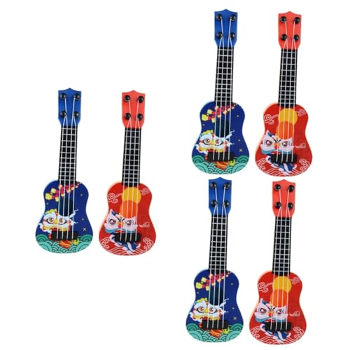 ibasenice 6 STK Mini-Gitarre Kinderspielzeug Kindergitarre akustisch Klavier für Kinder Spielzeuge Mädchen Spielzeug Kleinkindgitarre im Alter von 1-3 Jahren Minigitarre für Kinder Karikatur von ibasenice
