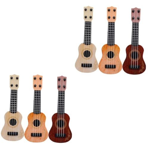 ibasenice 6 STK Mini-Ukulele Musikspielzeug für Kindergitarre Puzzle-Spielzeug Spielzeug für Mädchen Musikinstrumente pädagogisches Musikspielzeug Kleinkind-Ukulele Junge kleine Gitarre von ibasenice