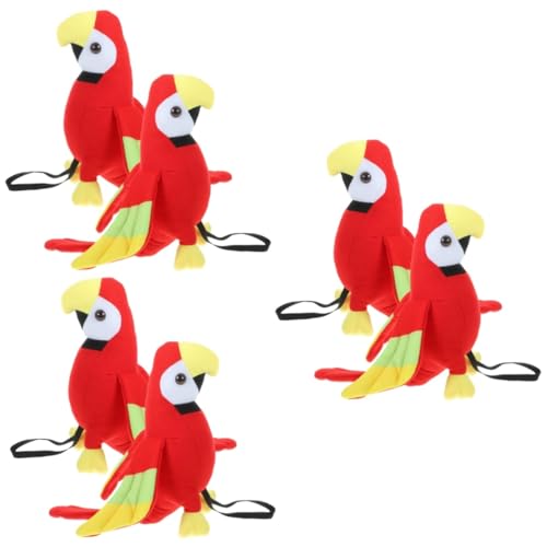 ibasenice 6 STK Piraten-Papageienpuppe Kinderspielzeug Kinderkleider Kostüme Plüsch-Vogelspielzeug Simulations-Papagei-Ornamente Tier schmücken Augenbinde Make-up-Kostüm-Requisiten von ibasenice