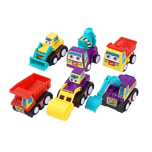 ibasenice 6 STK Spielzeuge Frühpädagogisches Spielzeug Technisches Fahrzeugspielzeug Auto Zurückziehen Modell Kind von ibasenice