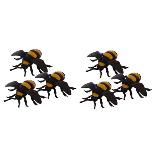 ibasenice 6 STK Tiermodell-Spielzeug Biene Figur Spielzeug Kognitives Modell Figur in Bienenform Simulationsmodell Spinnenspielzeug Figuren Modellieren Kind Requisiten PVC von ibasenice
