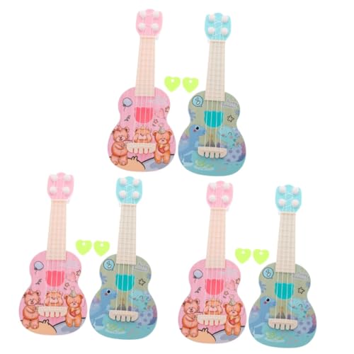 ibasenice 6 STK Ukulele Spielzeug Gitarrenspielzeug für Kinder Spielzeug für Mädchen Musikinstrumente Spielzeuge Kindergitarre für Jungen Kleinkind Gitarre Platz kleine Gitarre Plastik von ibasenice