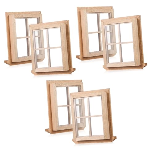 ibasenice 6 STK Vier-Fenster-Puzzle Holzspielzeug Mini-Zubehör geschmücktes Zubehör Gehirn Spielzeug Puzzle-Spielzeug Miniatur-Holzmöbel Modell für Puppenhausmöbel Puppenhaus Fensterrahmen ibasenice 6 STK Vier-Fenster-Puzzle Holzspielzeug Mini-Zubehör geschmücktes Zubehör Gehirn Spielzeug Puzzle-Spielzeug Miniatur-Holzmöbel Modell für Puppenhausmöbel Puppenhaus Fensterrahmen von ibasenice