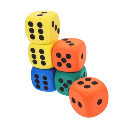 ibasenice Multifunktionales Eva-würfelspielzeug 6 Große Schaumstoffwürfel Für Tombola-Jungen Und Mädchen Klassenzimmer Yoga Und Lustige Spiele Weich Und Sicher Für Kinder von ibasenice