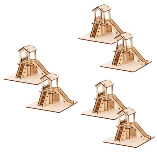 ibasenice 6 Sätze Dia-Modell DIY Kinder rätsel Holzpuzzle Holzdekor Kinderspielzeug Spielzeuge selbst zusammenbauendes Puzzle naturwissenschaftliches Lernset hölzern rutschen Ornamente Suite von ibasenice