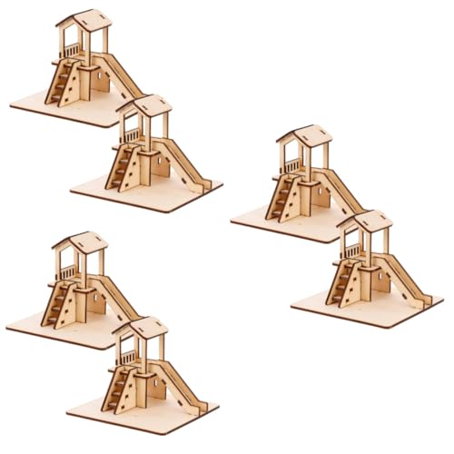 ibasenice 6 Sätze Dia-Modell Schiebepuzzle aus Holz 3D-Puzzles für Kinder Rätsel Spielzeuge Wissenschaftliches Lernspielzeug Lernset Bauen hölzern rutschen kleine Produktion von ibasenice