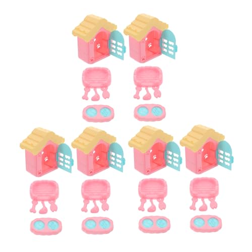 ibasenice 6er-Pack Mini-hundehütten-spielzeugset Mit Futterspender Und Becken Für Puppenhausdekorationen Für Jungen Und Mädchen ibasenice 6er-Pack Mini-hundehütten-spielzeugset Mit Futterspender Und Becken Für Puppenhausdekorationen Für Jungen Und Mädchen von ibasenice