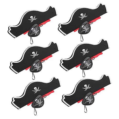 ibasenice 6sätze Teiliges Piraten-accessoires Für Halloween Cosplay Enthält Augenklappen Piratenhut Und Für Kostümpartys Und Fotoshootings von ibasenice