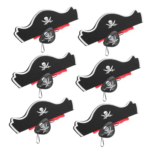 ibasenice 6 Sätze Piratenhaar- piratin hut piraten hut piratin zubehör piratenmütze Piratenparty Piratenkostüm für Herren Cosplay-Piratenhüte Zubehör für Piratenkostüme Tuch von ibasenice
