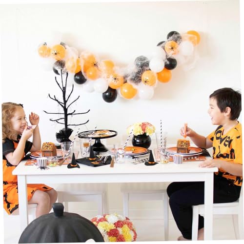 ibasenice 6 Satz Teiliges Mini Hexenhüte und Besen Set aus Filz und Holz Kleine DIY Halloween Dekoration für Party Bastelbare Weiche und Langlebige Mini-hexenaccessoires für Getränke und von ibasenice