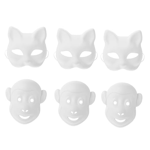 ibasenice 6 Stk DIY-Maske DIY-Party Maskerade Maske Männer Vollgesichtsmaske Halloween -Party -Requisite Maskenpaar white mask Partymaske Maskenherstellung Party-Papiermaske weiße Masken ibasenice 6 Stk DIY-Maske DIY-Party Maskerade Maske Männer Vollgesichtsmaske Halloween -Party -Requisite Maskenpaar white mask Partymaske Maskenherstellung Party-Papiermaske weiße Masken von ibasenice