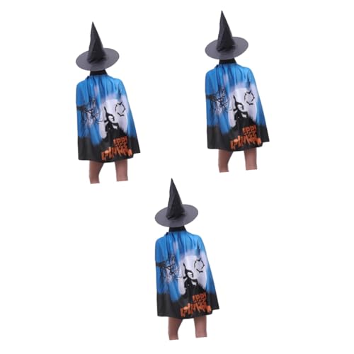 ibasenice 6 Stk Halloween-Outfit für Kinder Hut Kostüme Geisterkostüme Halloween-Hüte Umhang und Hut für Halloween Halloween-Cosplay-Outfit bilden Requisiten Sensenmann Mantel Kleidung von ibasenice