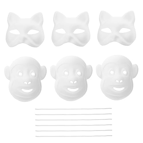 ibasenice 6 Stk. DIY-Maske white mask Partymaske Maskenherstellung Maskenmalerei Halloween-Party-Cosplay-Masken Maskerademaske Fuchsmaske Maskenpaar Party-Papiermaske DIY-Cosplay-Maske Weiß ibasenice 6 Stk. DIY-Maske white mask Partymaske Maskenherstellung Maskenmalerei Halloween-Party-Cosplay-Masken Maskerademaske Fuchsmaske Maskenpaar Party-Papiermaske DIY-Cosplay-Maske Weiß von ibasenice