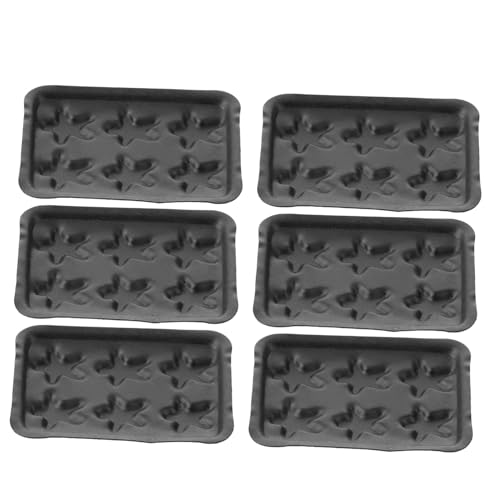 ibasenice 6 Stück Backgeschirr-Modell für kinderspielzeug Doll House Decoration Mini Kitchen Decoration Toys Miniatur-Küchengeschirr Puppenhaus-Backform Legierung Black von ibasenice