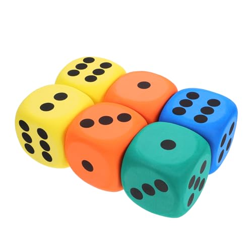 ibasenice Großes Schaumstoff-würfel-Spielzeug-Set 6-teilig Wiederverwendbar Eva-würfel Für Jungen Und Mädchen Pädagogische Partyspiele Yoga Klassenzimmer Dekorativ Und Unterhaltsam von ibasenice