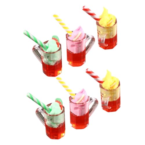 ibasenice 6 Stück Eisdessert Dekoration Teiliges Fake Eiscreme für Puppenhaus Modelle DIY Puppenhaus Zubehör und Weihnachten von ibasenice