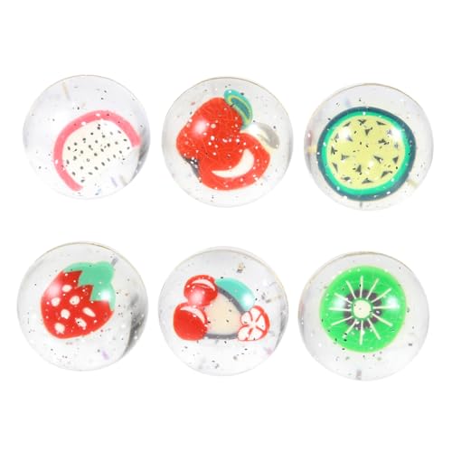 ibasenice 6 Stück Flummi hühner weihnachst Hits Pool draußen outdoorspielzeug prallen fruchtige Hüpfbällchen Ballspielzeug Sprungball Hüpfbauer Gummi von ibasenice