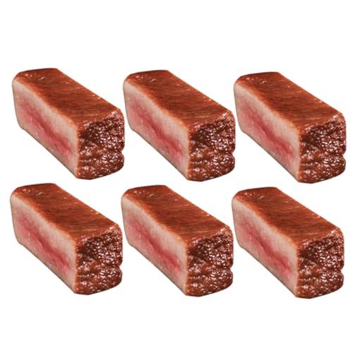 ibasenice 6 Stücke PVC Gefälschte Rindfleisch Block Simulation Lebensmittel Für Küche Decor Fotografie Requisiten von ibasenice
