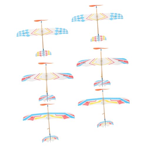 ibasenice 6 Stück Gummiband Flugzeug flugspielzeug Flugzeuge- für Flugzeug Basteln Outdoor Toys handgefertigte Segelflugzeuge Segelflugzeuge Plastik von ibasenice