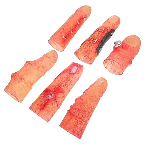 ibasenice 6 Stück Halloween-Fingertrickspielzeug Kostüm Geist Schlag Schrei Halloween Scherzartikel Halloween Party Dekoration Halloween-Maskerade-Finger Halloween-Requisiten Vinyl von ibasenice