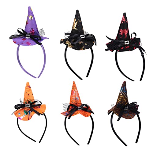 ibasenice Teufels-halloween-hexenhüte 6-teiliges Stirnband Mit Spinnennetz Modische Hexen-kopfbedeckung Für Frauen Mädchen Jungen Und Mädchen Erwachsene Für Halloween Und Rollenspiel-events von ibasenice