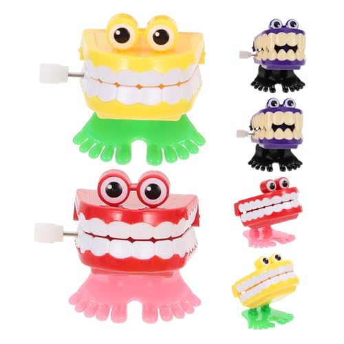 ibasenice 6 Stück Halloween Wind-up Lustige Mechanische Krachmacher-zähne mit Augen Robustes Kunststoff Partygeschenke Geburtstagsfeiern und Klassenzimmerpreise von ibasenice