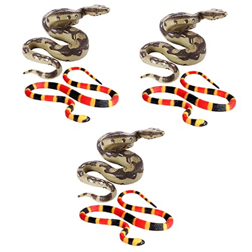 ibasenice 6 Stück Künstliche Schlange Gummischlange Simulationsschlange Realistische Tierfiguren Schlangentrick Schlangenskulptur Streich Schlangen Requisiten Schlangenspielzeug von ibasenice