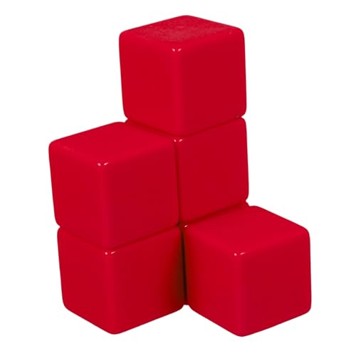 ibasenice 6 Stück Leere Spielwort DIY Zusammenstellen Die Q-Less-wortwürfel Für Brettspiele DIY - Machen Standard -Game Dices Bulk Briefkupfspiel Rot Acryl von ibasenice