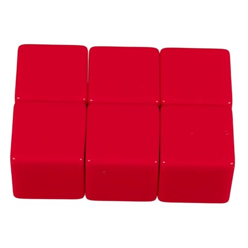 ibasenice 6 Stück Leere interaktive Spiele spielwürfel Acrylwürfel Briefkupfspiel Q-Less-Wortwürfel winzige für Spiel für Brettspiele im Klassenzimmer rot von ibasenice