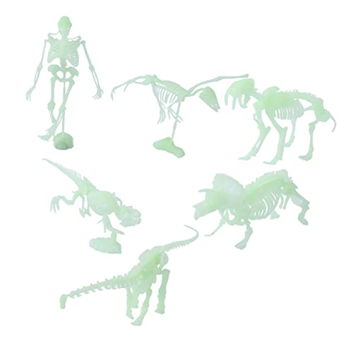 ibasenice 6St Leuchtendes zusammengesetztes Skelett-Spielzeug fossile Skelettfigur kinderspielzeug Nachtleuchtende Spielzeug-Skelette Kreatives Spielzeug für Kinder Spielzeuge Modelle gebaut von ibasenice