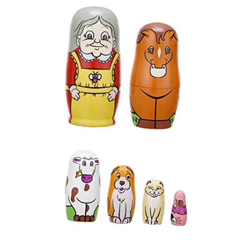 ibasenice 6 Stück Matroschka khimar Hijab Russian doll The Present Edith Eger gieskanne kinderspielzeug playmobilhaus Toy Puppe Stapelspielzeug hölzerne Matrjoschka Nistspielzeug Holzhandwerk von ibasenice