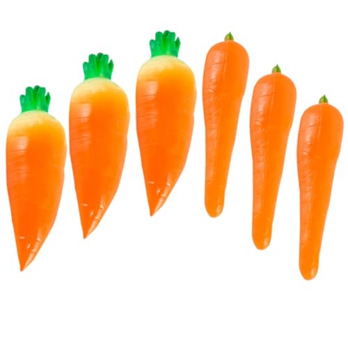ibasenice 6 Stück Mini Karotten Dekorationsmodelle Osterkarotten Künstliche Karotten Ornamente Simulierte Kleine Karotten Lebensechte Karotten Gemüse Foto Requisite Gemüse von ibasenice