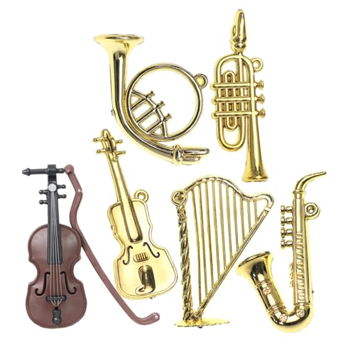 ibasenice 6 Stück Mini-Musikinstrument- Miniaturen Bausatz puppenhaus deko Mini Musikinstrumente für Puppenhaus Klarinetteninstrument für Mini-Kunststoff-Musikinstrument PVC von ibasenice