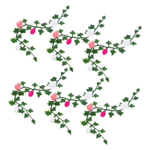 ibasenice 6 Stück Miniatur Künstliche Blumenranken Realistische Simulation Frostbeständig für Puppenhaus Miniatur Garten Dekoration Mikro Landschaft Zubehör von ibasenice