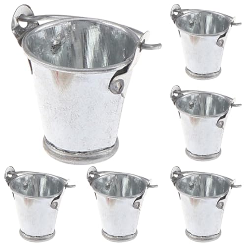 ibasenice 6 Stück Modell mit silbernem Eimer Bausatz Kleiner Eimer Schaumstoff für künstliche Blumen für kinderspielzeug winziger Behälter Miniaturornament Metall Silver ibasenice 6 Stück Modell mit silbernem Eimer Bausatz Kleiner Eimer Schaumstoff für künstliche Blumen für kinderspielzeug winziger Behälter Miniaturornament Metall Silver von ibasenice