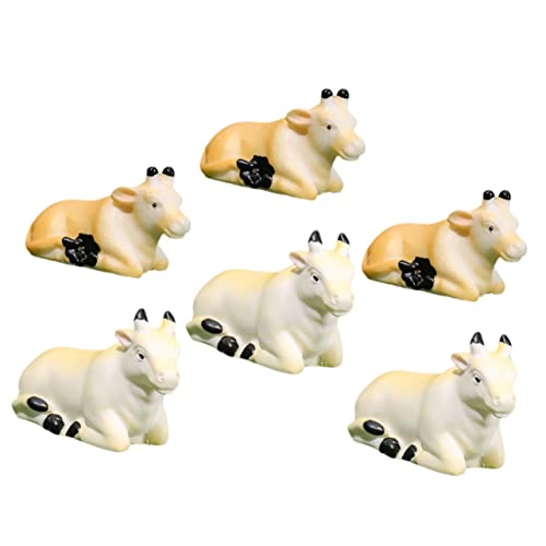 ibasenice Kleiner Kuh Figuren 6 Stück Realistische Kuhornamente für Kinder Pädagogisches Kognitives Spielzeug Handgefertigte Miniature für Tischdekoration und Sicher ibasenice Kleiner Kuh Figuren 6 Stück Realistische Kuhornamente für Kinder Pädagogisches Kognitives Spielzeug Handgefertigte Miniature für Tischdekoration und Sicher von ibasenice