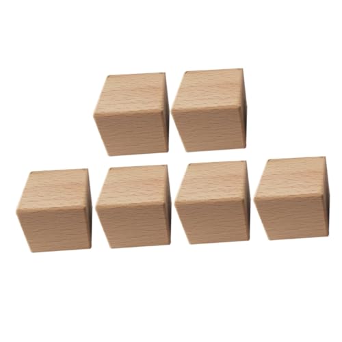 ibasenice 6 Stück Pädagogisches Holzwürfel Bastelwürfel Aus Holz Holzblöcke Bausteine Quadratischer Block -holzklötze Buche Khaki ibasenice 6 Stück Pädagogisches Holzwürfel Bastelwürfel Aus Holz Holzblöcke Bausteine Quadratischer Block -holzklötze Buche Khaki von ibasenice