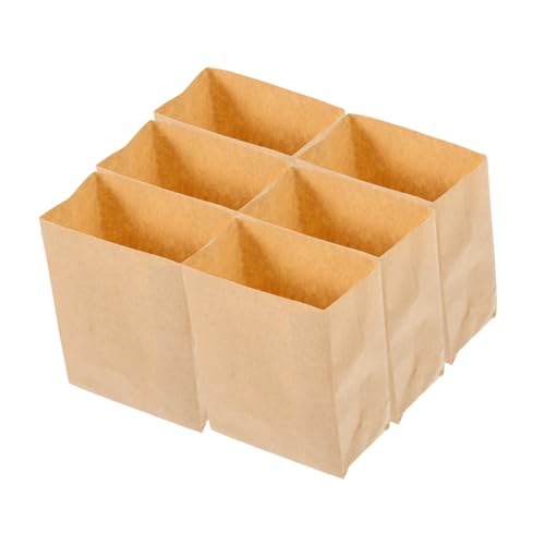 ibasenice 6 Stück Papierbeutel Puppenhaus Deko Zubehör für Kreative Spielwelten zum Verpacken von Süßigkeiten und Kleinen Geschenken Vielseitige Einsatzmöglichkeiten für DIY Projekte und von ibasenice