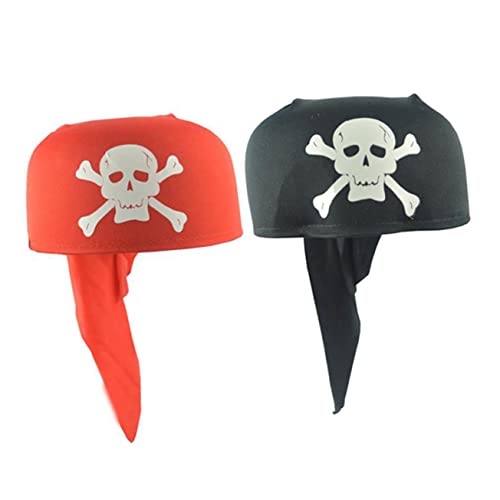 ibasenice 6 Stück Piratenhut Schädelkappe Piraten-Augenklappe Halloween -Dekorationen Hüte Rollenspiel -Hut Partyzubehör Party-Kopfbedeckung Performance-Hut von ibasenice