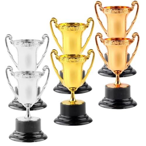ibasenice Sporttrophäenbecher 6 Stück Metall-award-trophäen Für Jungen Und Mädchen Für Den Kindergarten - -pokal von ibasenice