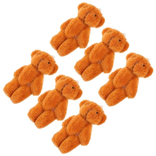 ibasenice 6pc Set Bär Puppe Schlüsselanhänger Weiche Sensorische Mini Ausgestopfte Bären Rucksack Charms Zubehör von ibasenice