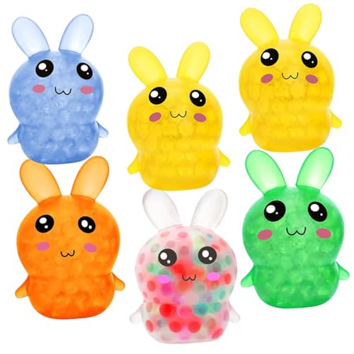 ibasenice 6 Stück Prise Musik für kinderspielzeug Decompression Toy Squeeze Toy stressabbau Fun Toy Kaninchen Stressspielzeug Fidge-Spielzeuge von ibasenice
